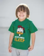 Kids' Oversized Cotton T-Shirt with Need to Sleep Print - Image 7