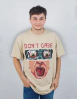 Dont Care Printed Oversized Cotton Teen T-Shirt