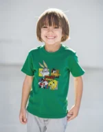 Looney Tunes Printed Oversized Cotton Kids T-Shirt - Image 5