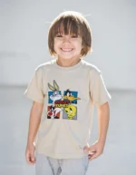 Looney Tunes Printed Oversized Cotton Kids T-Shirt - Image 4