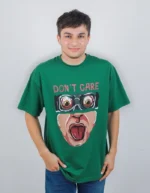 Dont Care Printed Oversized Cotton Teen T-Shirt - Image 5