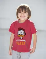 Kids' Oversized Cotton T-Shirt with Need to Sleep Print - Image 5