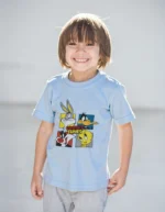 Looney Tunes Printed Oversized Cotton Kids T-Shirt - Image 3