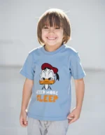 Kids' Oversized Cotton T-Shirt with Need to Sleep Print - Image 4
