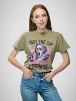 Girls' Teen Cotton Oversized Printed I Promise T-Shirt - Image 5