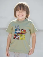 Looney Tunes Printed Oversized Cotton Kids T-Shirt - Image 6