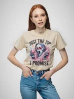 Girls' Teen Cotton Oversized Printed I Promise T-Shirt - Image 2