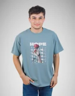 تى شيرت محير بوليستر أوفر سايز مطبوع Hope