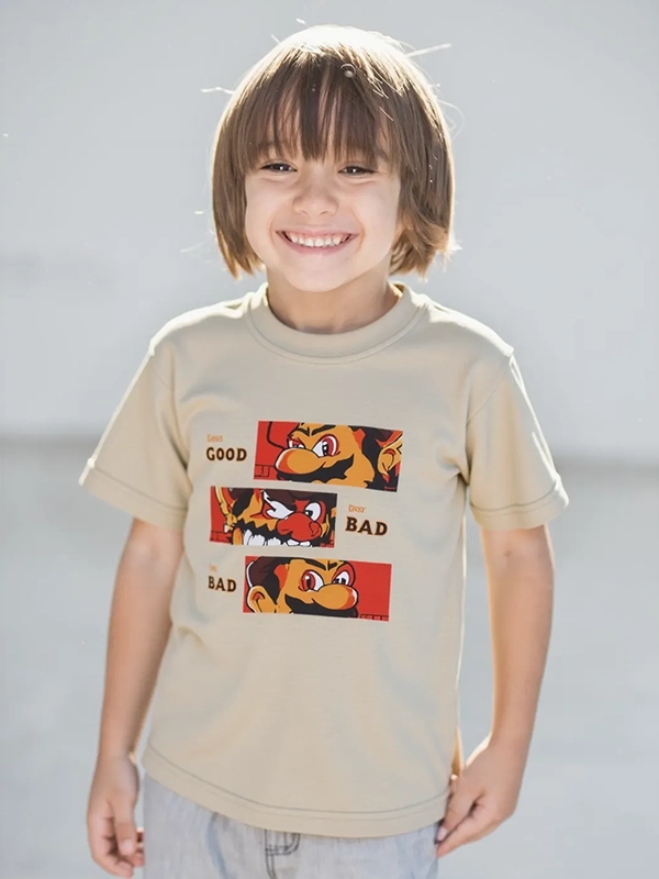 16 تى شيرت ريجولار قطن أطفالى أولادى Super Mario - الصورة 1