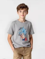 Dragon Ball Z Printed Oversized Polyester Kids T-Shirt - Image 2