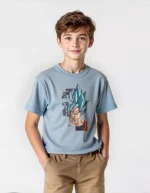 Dragon Ball Z Printed Oversized Polyester Kids T-Shirt - Image 3