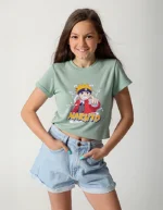 Girls' Naruto Printed Oversized Polyester T-Shirt - Image 2