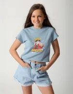Girls' Naruto Printed Oversized Polyester T-Shirt - Image 4