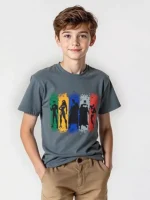 Boys' Avengers Printed Oversized Cotton T-Shirt - Image 7
