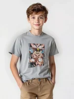 Boys' Oversized Cotton T-Shirt with Animation Print - Image 5