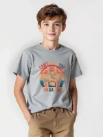Boys' Oversized Cotton T-Shirt with I'm Gaming Print - Image 7