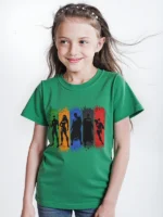 ⁦تى شيرت أطفالى بناتى قطن أوفر سايز مطبوع Avengers⁩ - الصورة ⁦3⁩