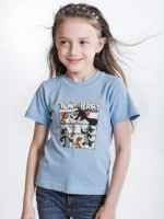 ⁦تي شيرت أطفالى بناتى قطن أوفر سايز مطبوع Tom & Jerry⁩ - الصورة ⁦3⁩