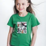 Girls' Tom & Jerry Printed Cotton Oversized T-Shirt