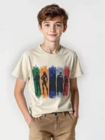 Boys' Avengers Printed Oversized Cotton T-Shirt - Image 4