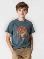 Boys' Oversized Cotton T-Shirt with I'm Gaming Print - Image 3