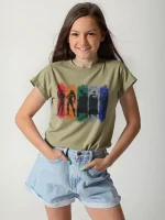 ⁦تى شيرت وسط قطن أوفر سايز مطبوع  Avengers⁩ - الصورة ⁦2⁩